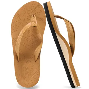 Women's Flip Flops with Arch Support & Yoga Mat Cushion Summer Beach Walking Thong Sandals Slides Indoor Outdoor Travel Slip-Resistant Waterproof Quick-Drying Footwear for Girl