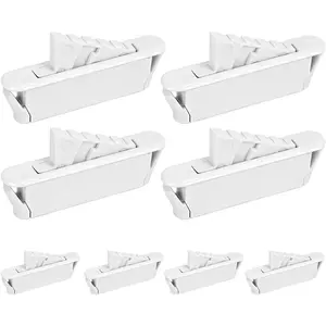 8 Pack White 1714WHITE Window Sash Vent Stops - Durable Nylon Snap-in Window Stops for Vinyl Windows, Sash Stoppers Replacement Security Vent Limit Hardware