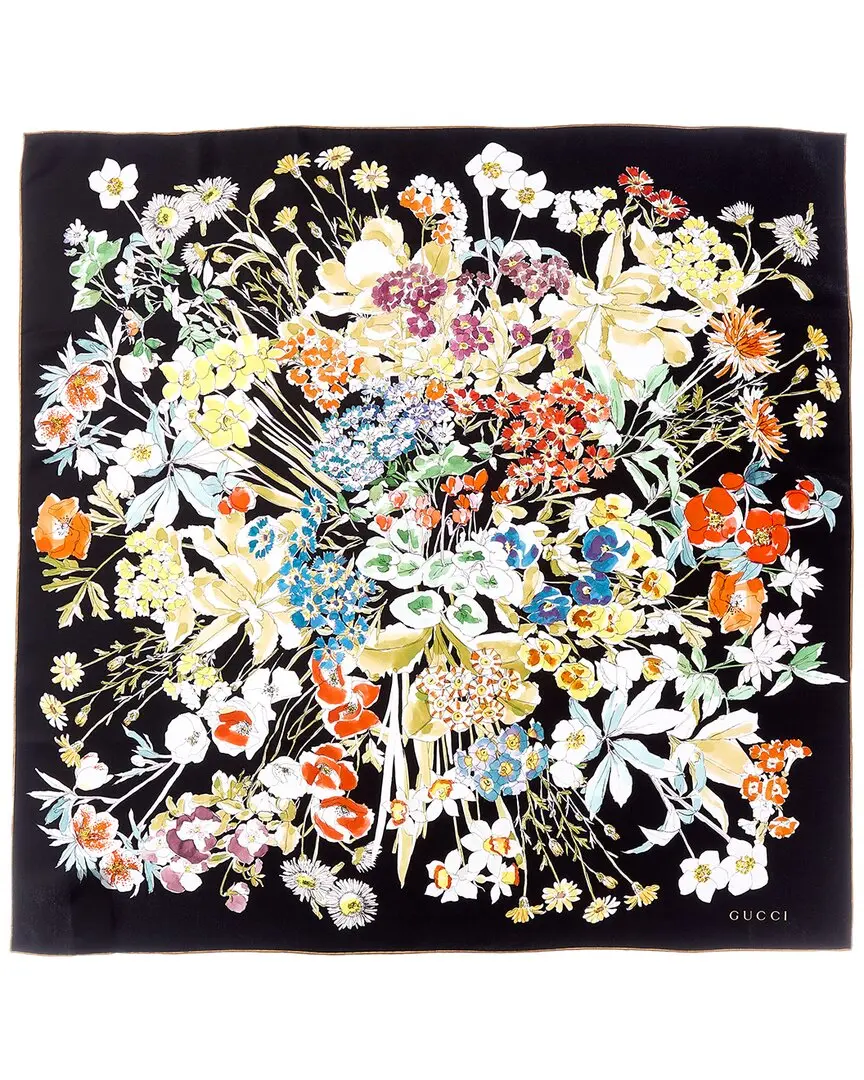 Gucci Floral Silk Scarf