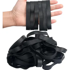 40 Pcs Size#105 Big Black Rubber Bands, Large Heavy Duty Strong Wide Elastic Rubber Bands, 5.12" x 0.6" for Office and Outdoor Use