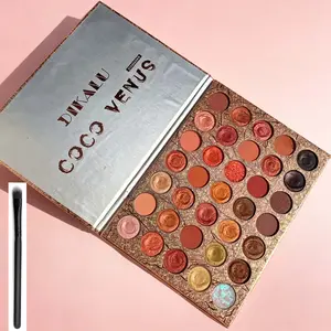 DIKALU 35 Colors Unicorn Eyeshadow Makeup Palettes With Eyeshadow Brush, Soft Potato Mud Texture, Shimmer Matte Sequins, Waterproof Pure Desire Daily Eye Makeup