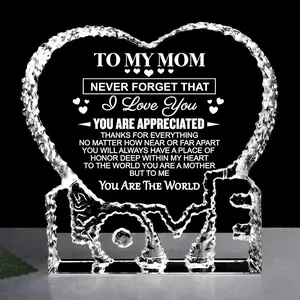 Gifts for Mom, K9 Crystal Keepsake Gift from Daughter Son for Mom, Mothers Day Anniversary Birthday Present for Mother