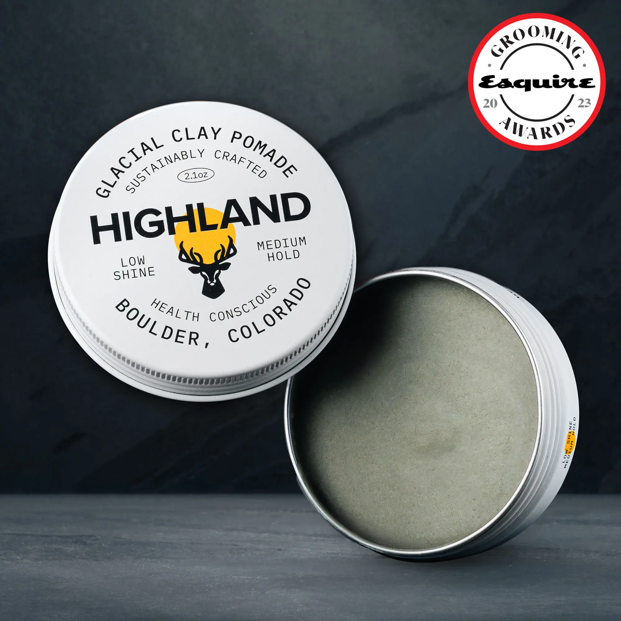 Glacial Hair Clay Pomade - Medium Hold, Low Shine, Deeply Nourishing, Award-Winning Styling Clay for Men and Women | 100% All-Natural Ingredients Clump Proof Shea