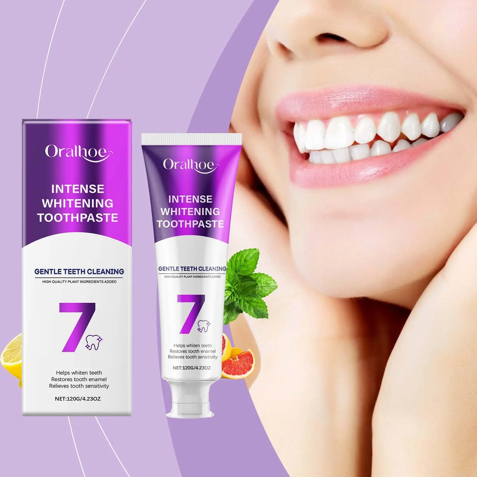 Oralhoe Toothpaste for Stain Removal, Gentle Cleaning & Whitening, Daily Oral Care, Protects Teeth, Brighten Smile, Essential Dental Hygiene, Oral Care Product, Mint Cleaning Toothpaste, Oral Hygiene Essentials