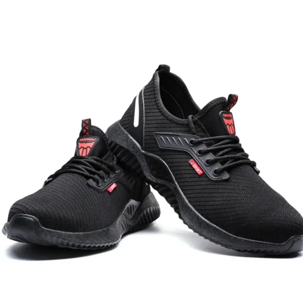 safety steel toe sneakers for both men and women Walking Shoes Worker Footwear Closed Shoe Boy Mesh