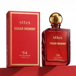 Sttes Sugar Mommy #54 Eau de Parfum for Women 3.4 Fl Oz / 100ml – Sweet Gourmand Perfume with Saffron, Almond & Jasmine, Amberwood Musk – Long Lasting Women's Fragrance Gift Perfume