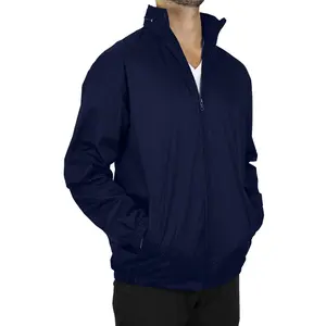 Galaxy Men’s Fleece Lined Windbreaker Jacket Coat With Tuck In Hood