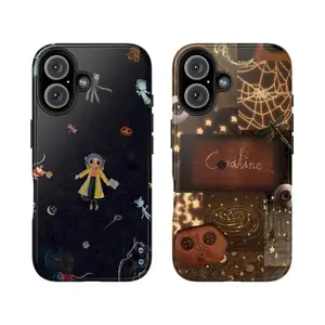 Cute Girl Coraline Phone Case for iPhone 17 ProMax Plus Air 16 15 14 13 12 11 X XR & SamsungS25 S24 S23 S22 Ultra, Aesthetic Protective Cover with Unique Gift Option Spooky and Whimsical phone case iphone 17 pro max cases girls