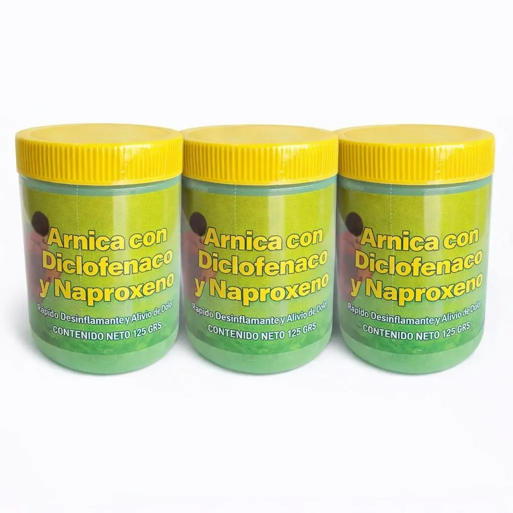 3 Pack Gel Arnica Diclo y Napro – Warming Body Massage Formula for Relaxation & Skin Care, 125 gr.