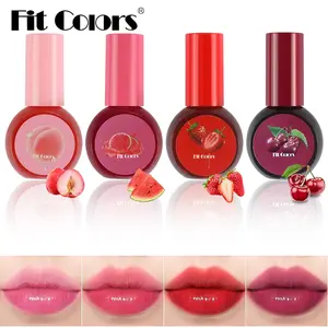 Multifunctional Fruit Lip Gloss & Blush Liquid Makeup Set, Long-Lasting Matte Finish, Perfect Gift for Valentine's Day, Lipgloss Lipstick