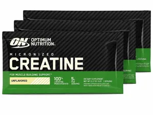 Optimum Nutrition Micronized Creatine Monohydrate Powder, 3-Pack Unflavored Dietary Supplement, 5G Per Serving for Fitness