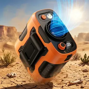 High-Speed Waist Fan, Hurricane Wind Long Lasting, USB Portable with LED Display, Ideal for Outdoor Workers, Commuters, Students, Wearable Belt Fan