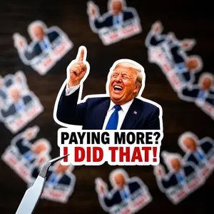 Funny Meme Viral Trump I Did That Stickers- Gas Pump, Gas Price decal, Anti-Trump & Eclipse Sticker