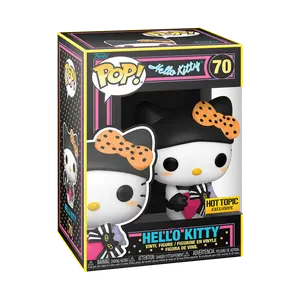 Funko Pop! Sanrio - Hello Kitty with Present (Black Light) #70 Exclusive (Sticker may vary) Collectible Pop Vinyl Figure