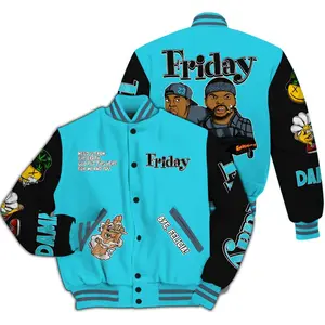 Varsity Jacket To Match Retro Gamma Blue 11s – Friday Sneaker Stress Style Streetwear All Over Print Varsity Jacket for Sneaker Matching Outfit