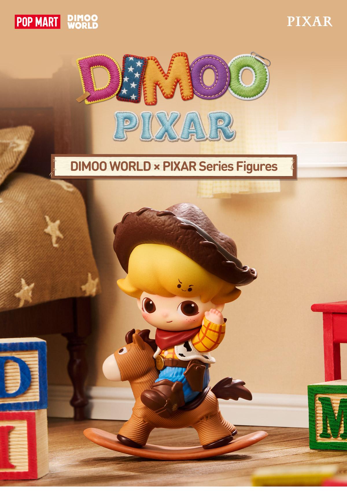 POP MART DIMOO WORLD × PIXAR Series Figures Blind Box Fun Toy