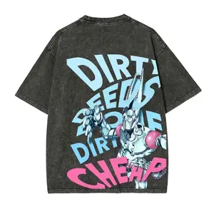 D4C acid wash tee SBR Funny Valentine‘s stand "JOJO's Bizarre Adventure" D4C American T-Shirt, Regular Fit, Made in the USA, Menfashion, Cotton Fabric, Street Style Top. VX3