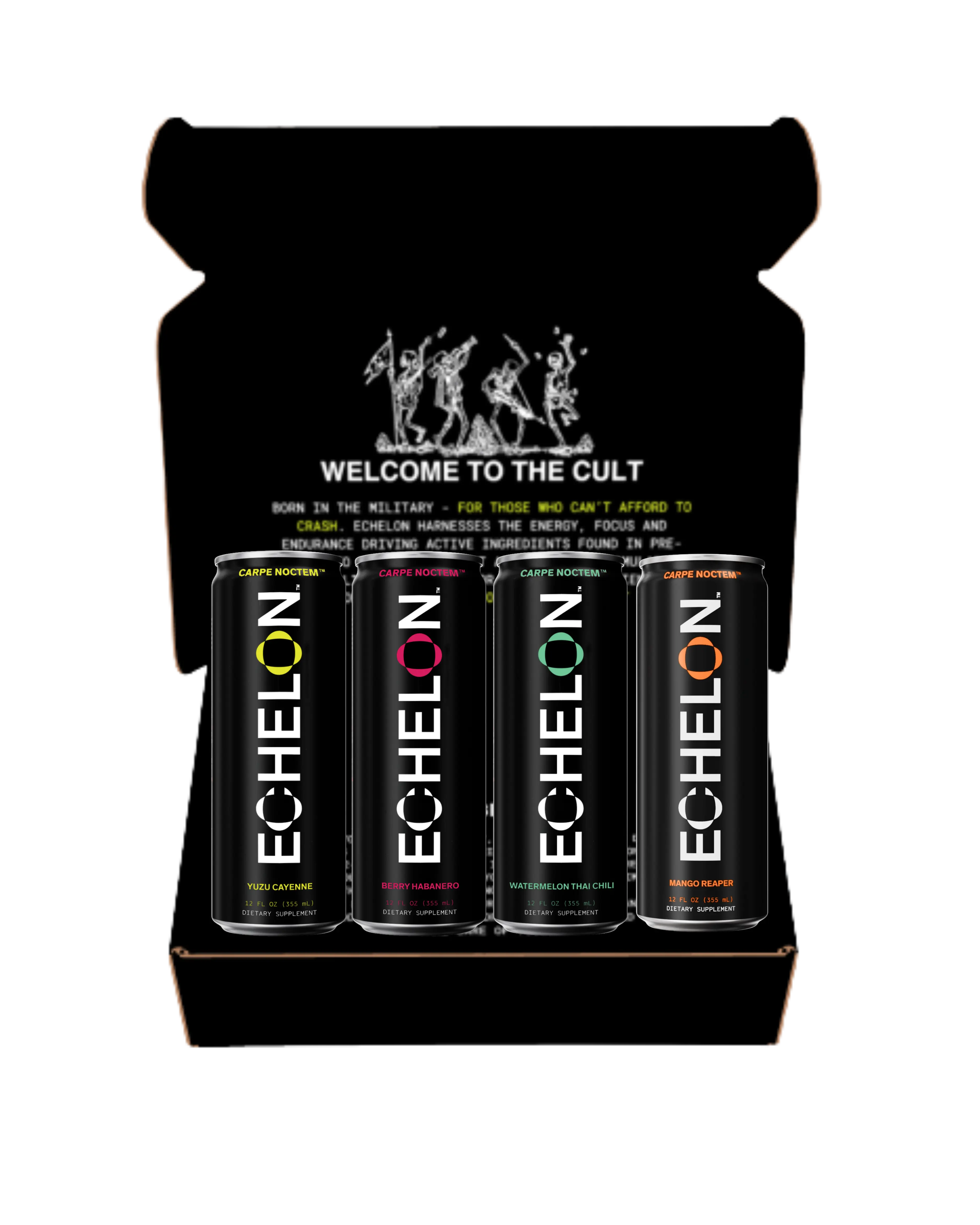 Echelon -  Exclusive Trial Pack - 4 Flavor Variety - Sport Energy Drink  - OG Echelon Flavors - Beverage Energy