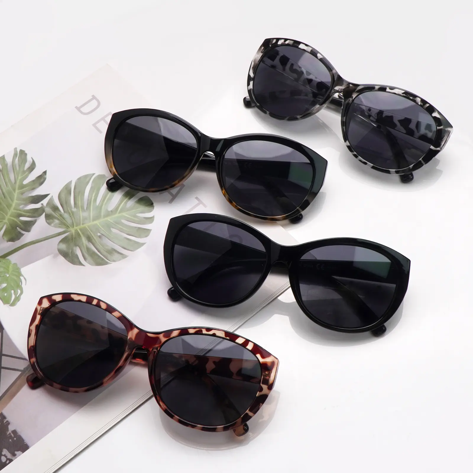 4-Piece Stylish Dual-Tone Gray-Tinted Blue Light Blocking Reading Glasses, designed specifically for women. Features spring hinges for adjustable fit, durable lenses, and comfortable wear. Fashionable outdoor reading sunglasses, perfect as holiday gifts.