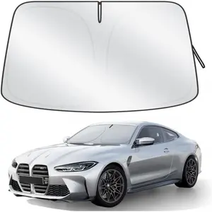 Car Windshield Sun Shade, 300T Thickened Car Window Shades Heat Reflective Interior Cool, Universal Fit for Most Cars SUVs Trucks, Foldable & Portable Desi