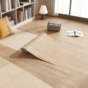 Self-Adhesive Wood Grain Wallpaper, DIY Floor Sticker, Waterproof and Durable Wall and Floor Decor, 40x300cm, Realistic Floor Sticker