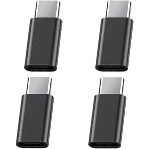 Replacement for Samsung Galaxy S22 S21 S20 S10 S8 Plus USB C Adapter (4-Pack), Micro USB to USB Type C Fast Charging Connector