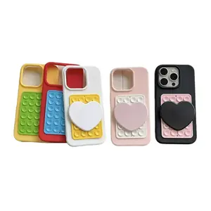 Multicolor Suction Cup Grip Phone Case| Shockproof Protective Cover for iPhone sticky hands-free