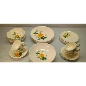 Salem China Talisman Yellow Rose (31 Piece Dinner Set) Service For 6 + Serving