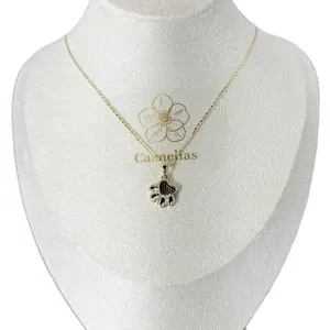 Camellias 20 Inches Long Chain with Dog Foot Pendant Necklace for Pet Lovers