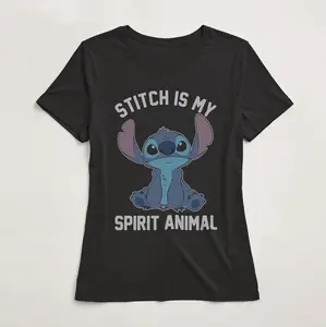 Women's Lilo & Stitch My Spirit Animal Is Stich T-Shirt Women's Lilo & Stitch My Spirit Animal Is Stich T-Shirt
