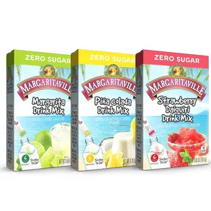 Margaritaville Singles to Go Drink Mix Ultimate Summer Variety Pack, 1 Strawberry Daiquiri, 1 Pina Colada, 1 Margarita, 1 CT