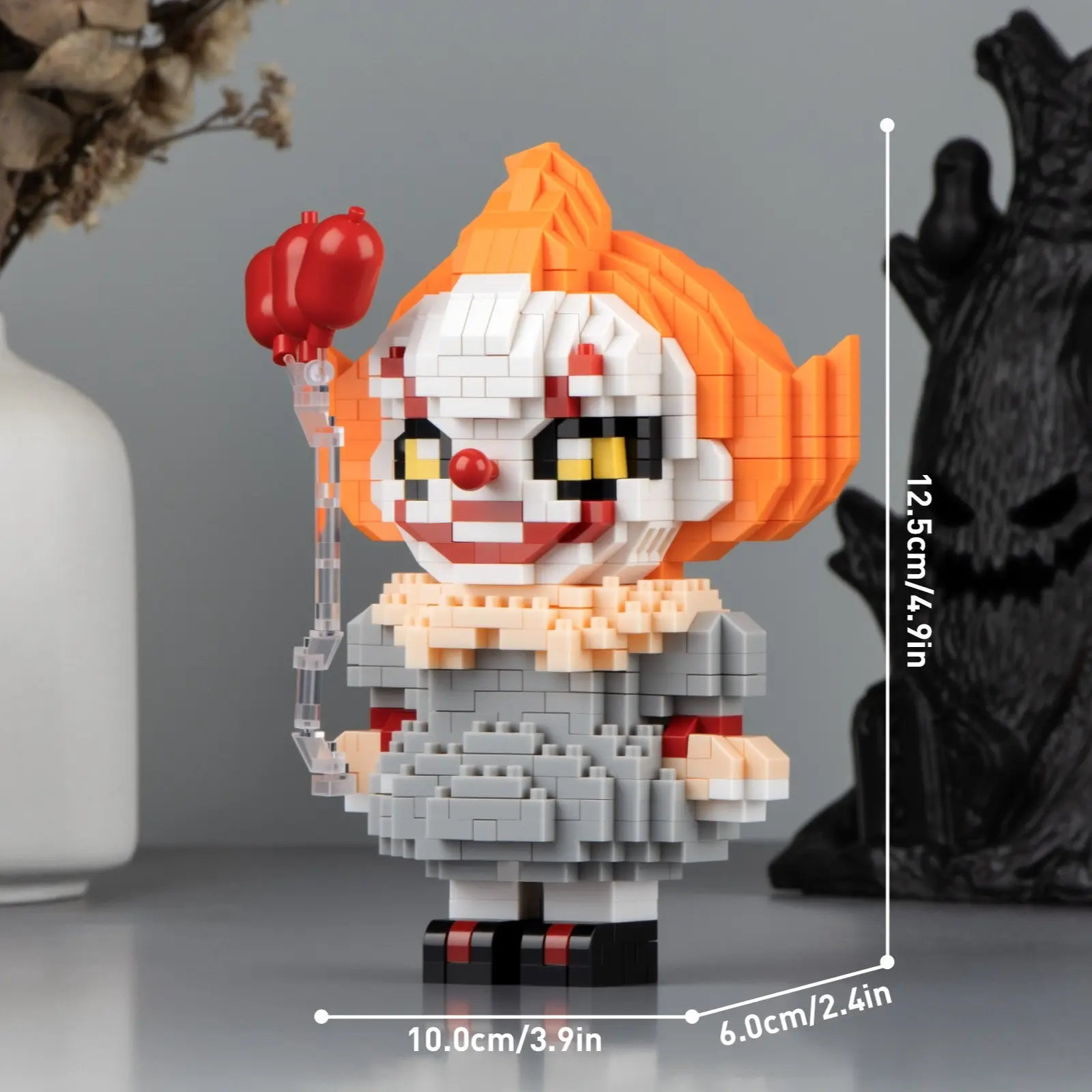 600+ Piece Classic Character Model Building Blocks Set, DIY Building Model, Halloween Theme Collectible Toy, Compact Micro-Particle Puzzle Kit, Holiday Gift, Nano Blocks, Creative Building Set