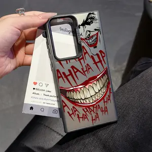 Crazy J-Joker Smile Grotesque Phone Case Suitable for Samsung Galaxy S26 S25 S24 A37 A57 A17 A07 A56 A26 A36 A55 A35 A06 A16 A05 A14 A24 A34 A54 A15 A05s A04e A25 S23 S22 S21 S20 FE Ultra Plus Edge 4G 5G Anti Fall Protection Matte Back Cover