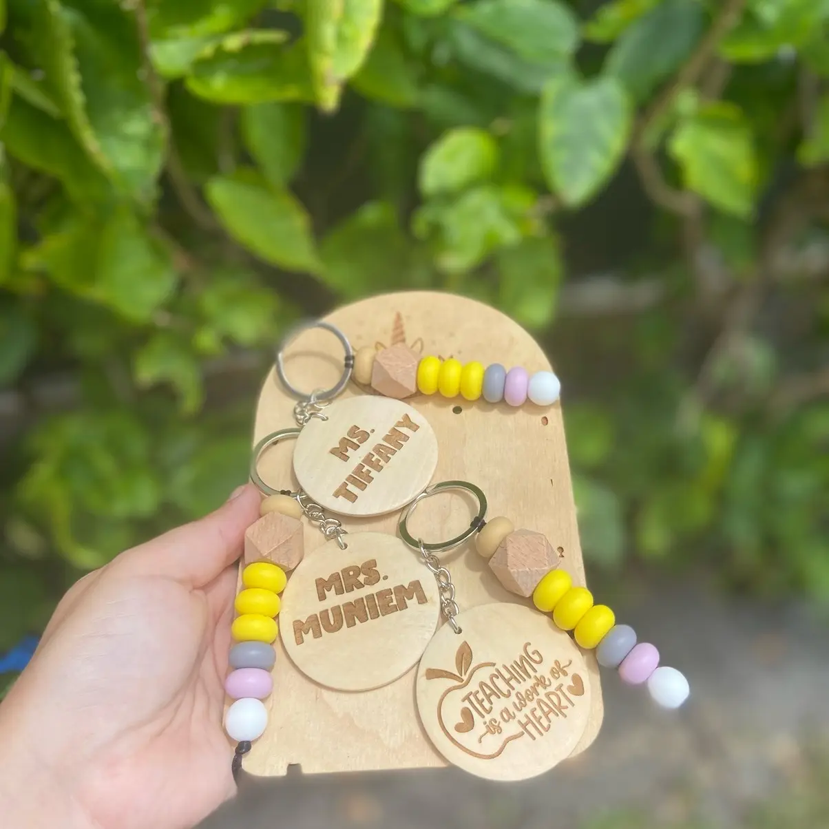 Teacher pencil keychain, teachers appreciation gift, personalized teacher gift