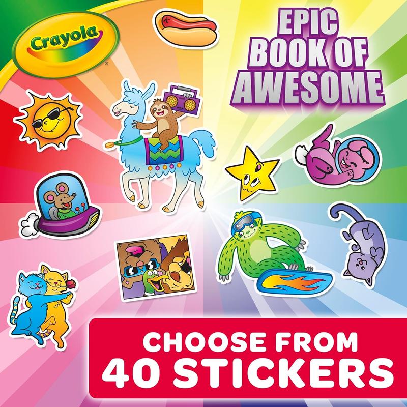 Crayola Epic Book of Awesome, All-in-One Coloring Book Set, 288 Pages, Kids Indoor Activities, Gift