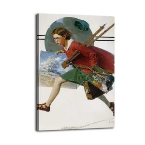 Norman Rockwell Posters Room Aesthetic Canvas Wall Art  for Teen and Girls Dorm Decor Abstract Wall Art Colorful  Prints Aesthetic Room Decor