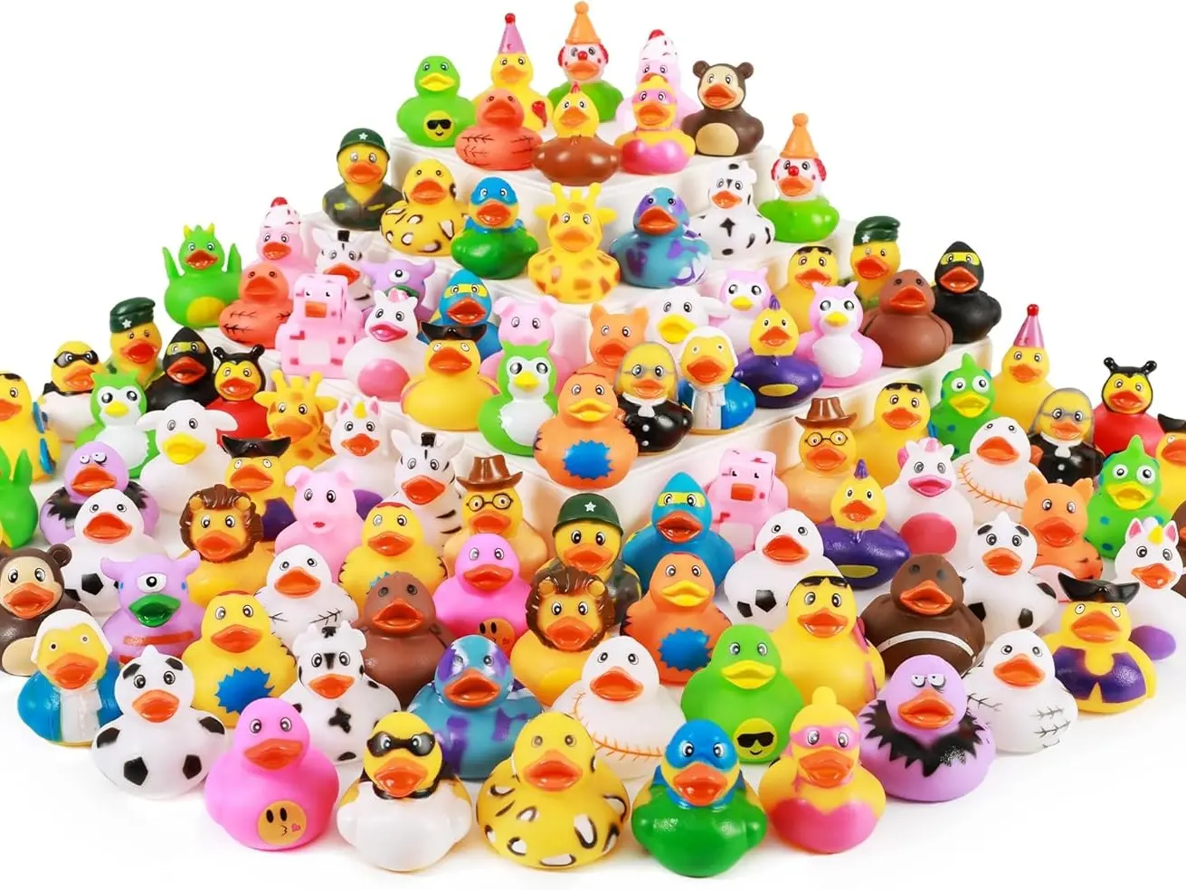 Gusilor 25 Pack Rubber Duck for Jeeps Ducking - 2" Bulk Floater Duck for Kids - Baby Bath Toy Assortment Duck Bath Set Rubber Duck Assortment for Jeeps.25 unique designs . Stocking Stuffers Birthday Gift Basket Decor