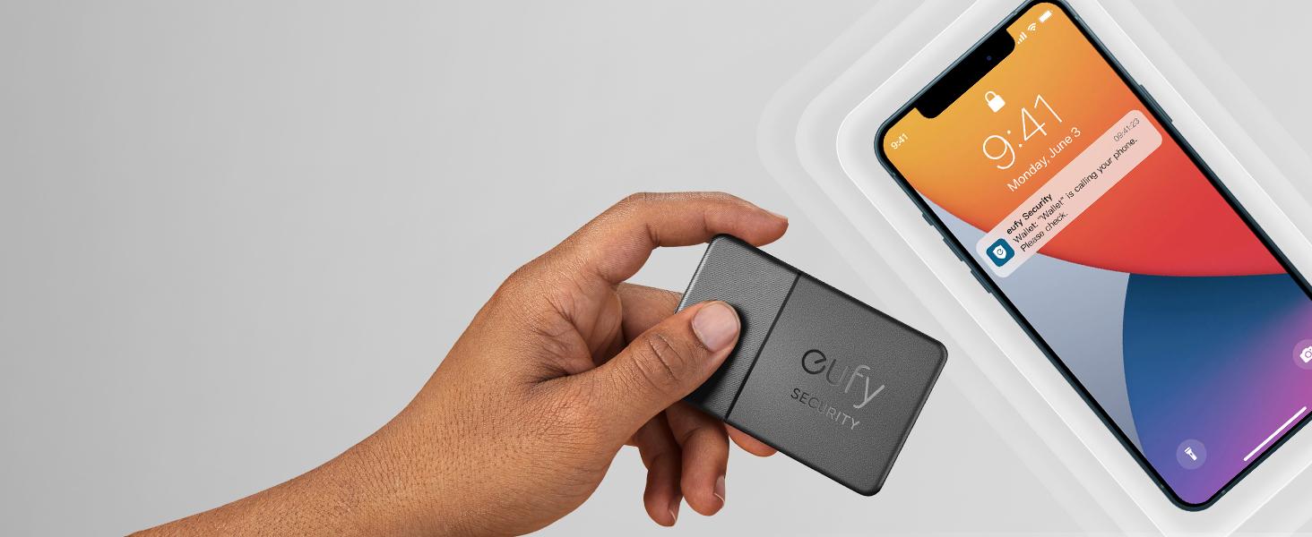 eufy Security by Anker SmartTrack Card (Black, 4-Pack), Works with Apple Find My (iOS Only), Wallet Tracker, Phone Finder, Water Resistant, Up to 3-Year Battery Life(Android Not Supported)｜Spingtok