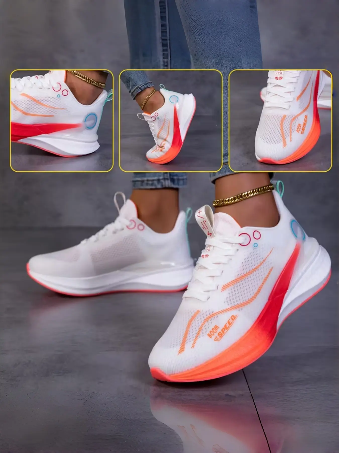 Women's Ultra-Light Marathon Running Shoes, Athletic Running Shoes, Sporty Running Shoes, Carbon Board Shock Absorption, Breathable Low-Top Design, Tpr Sole, All Seasons, Road Running Shoes, Running Sports Shoes