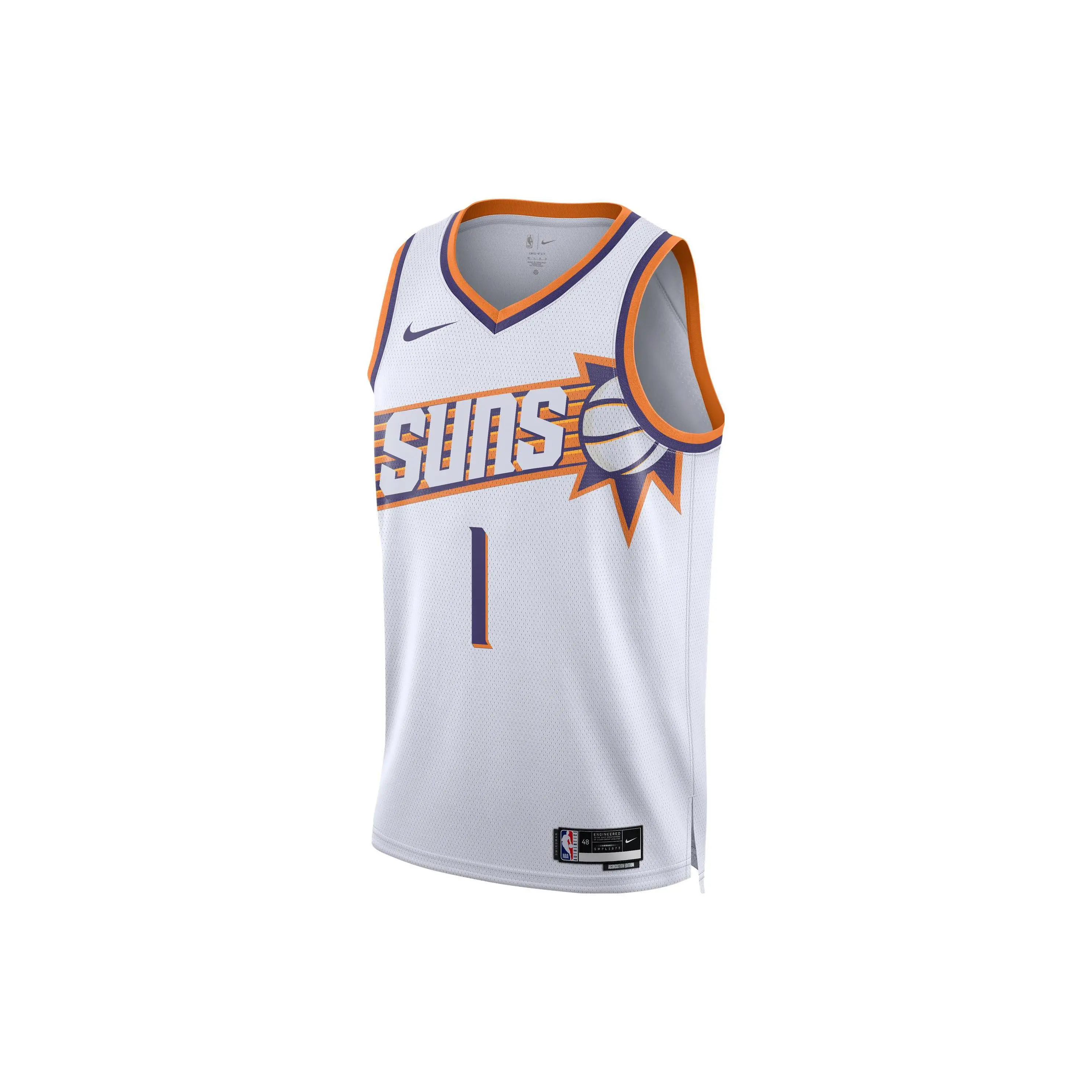 Nike Devin Booker Phoenix Suns 2023 24 Association Edition Men's Dri Fit Nba Swingman Jersey White DV4851-100