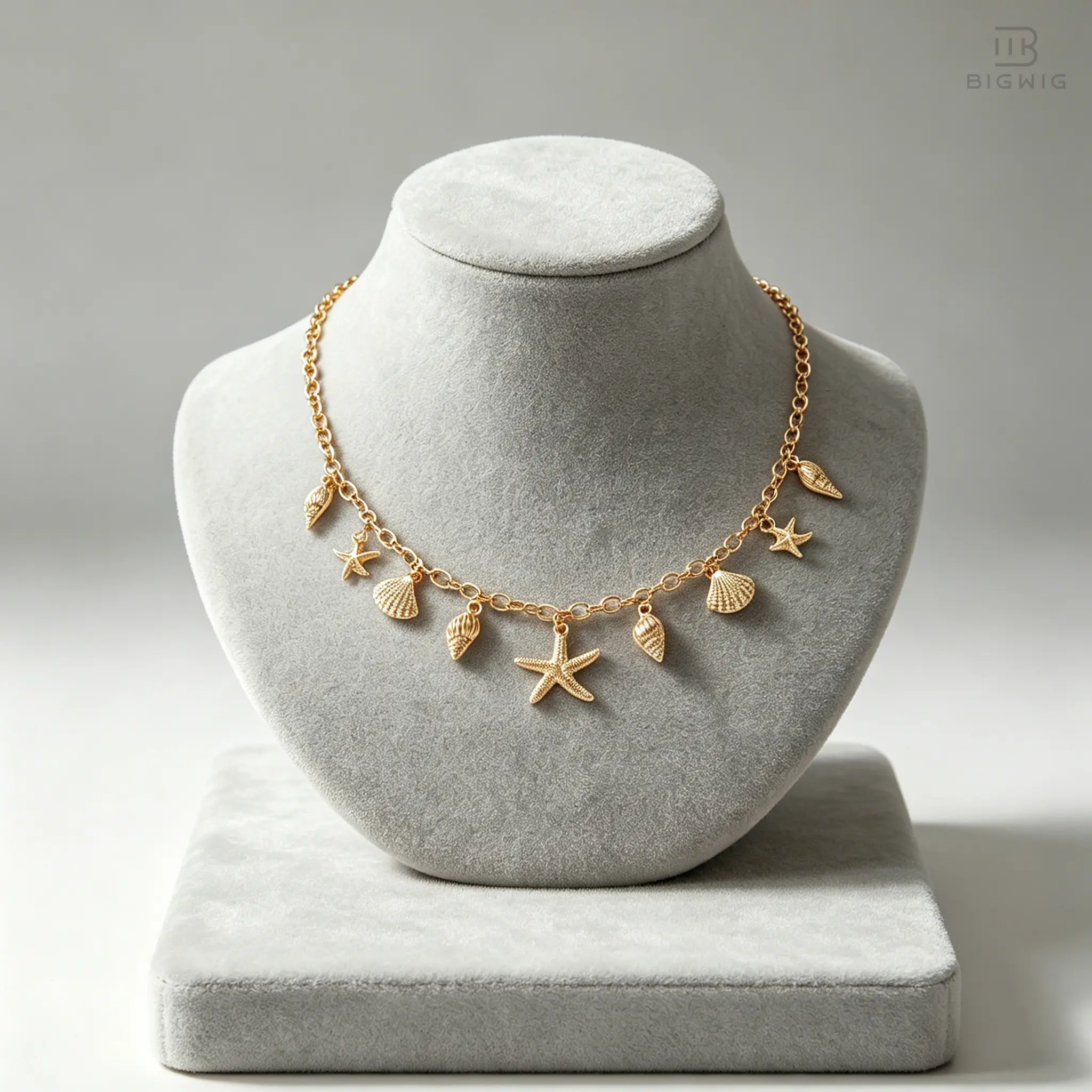 Boho Shell Starfish Necklace for Women, Summer Beach Ocean Theme bohemian Jewelry Charm Choker, Dainty Adjustable Conch Vacation Essentials backtoschool