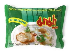 MAMA Oriental Style Instant Rice Thick Noodles Clear Soup 5 Packs Thai Product Taffy Flavor Authentic Oriental Flavor Quick Cooking 3 Min