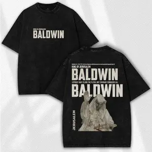 valentine shirts  Baldwin IV Washed Tee: Medieval Crusader Streetwear - The Leper King Warrior Design