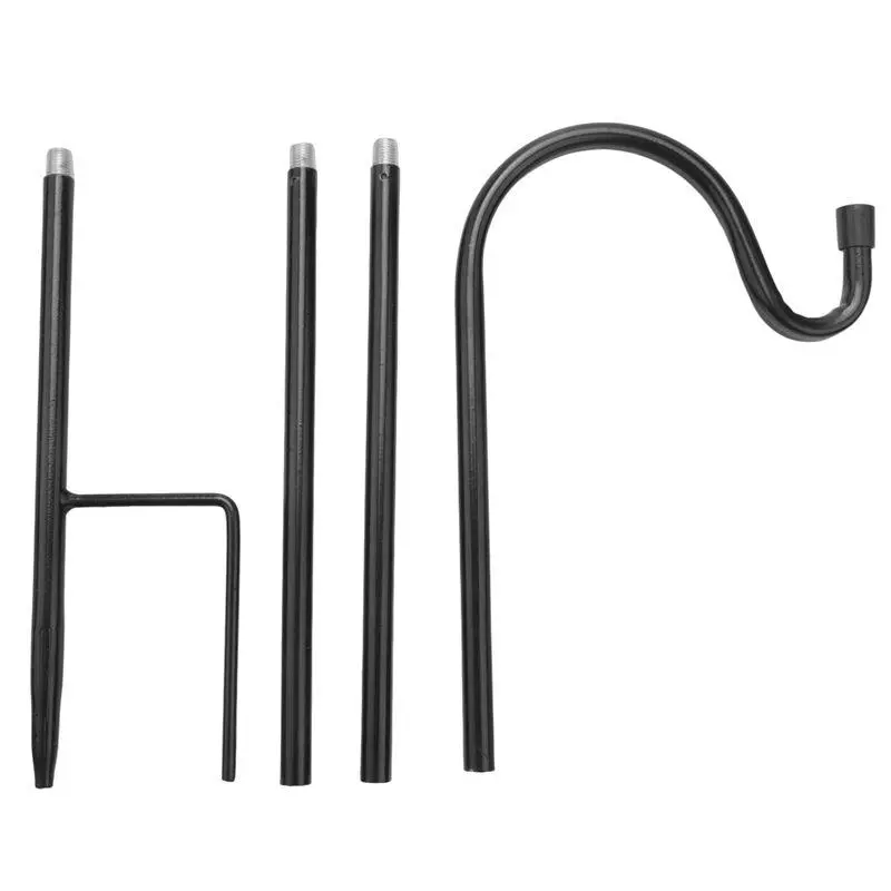 Rust-Resistant Shepherd Hooks Garden Stake, Outdoor Metal Plant Hanger & Bird Feeder Pole (80.5x10x1cm)