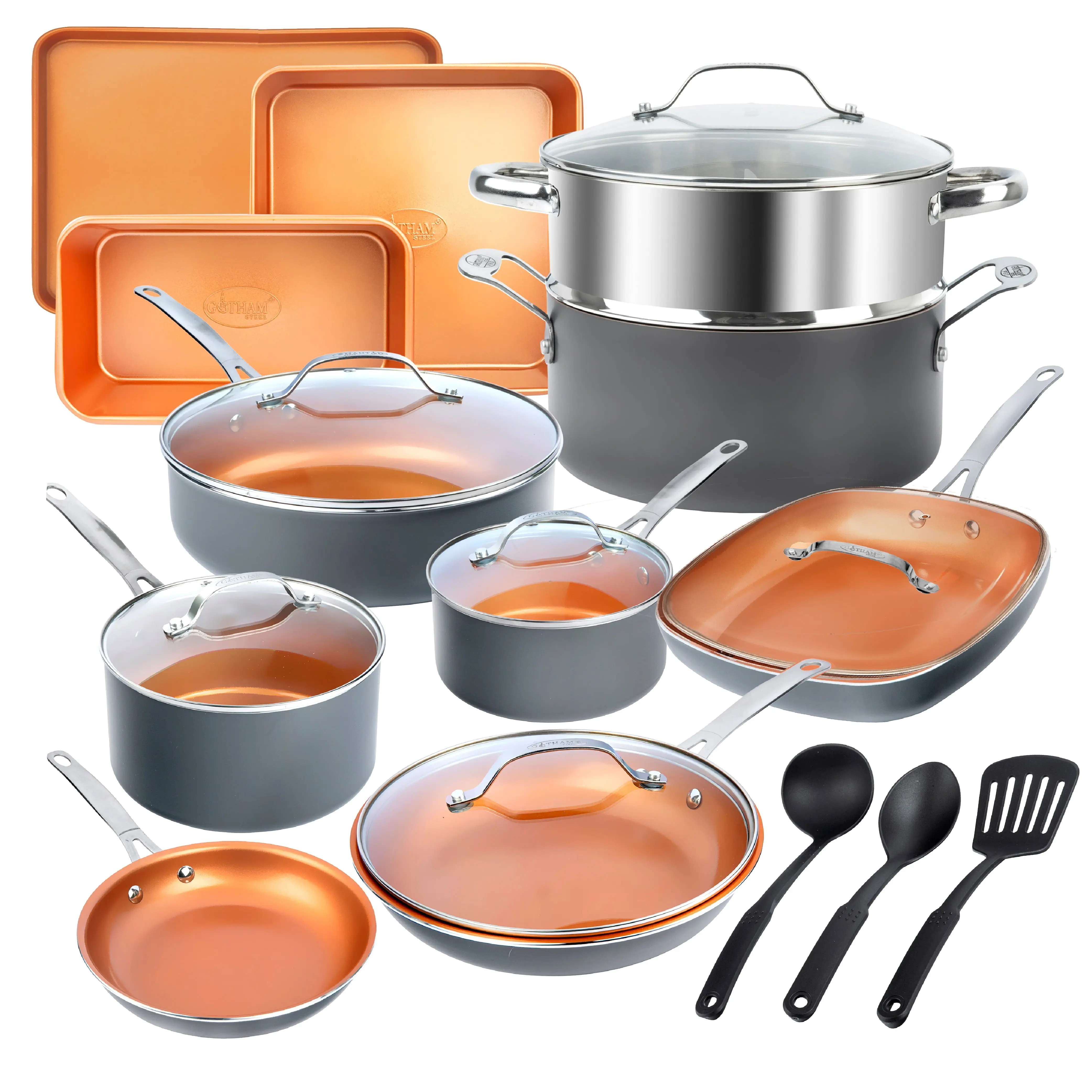 Signature Ceramic Collection Non-Stick Cookware and Bakeware Set