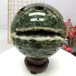 8 veins ocean jasper ball beautiful geode placed on the table is very unique and very beautiful