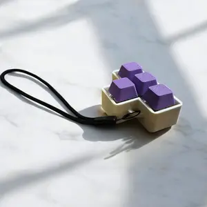 4 Key Mechanical Keyboard Keychain    - Lightweight Design, Compact Size, Durable, Lightweight Profile, Ideal for Travel and Everyday Use keychains