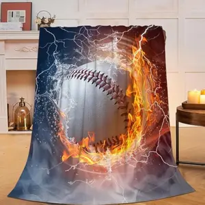 Baseball Blanket Sports Fleece Throw Blanket Super Soft Warm Cozy Fuzzy Plush Baseball Blanket Gifts for Girls Boys Kids Room Decor 40"X50"