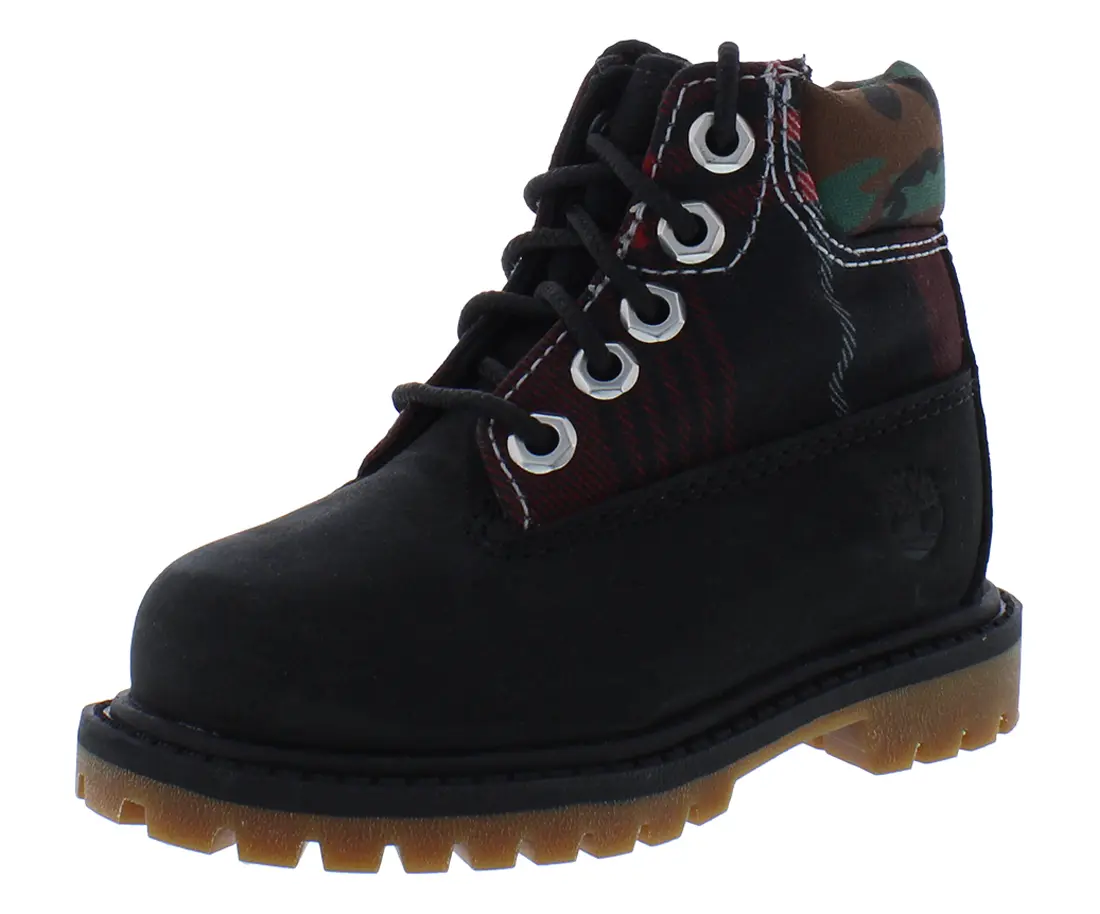 Timberland Premium 6 Inch Heritage Waterproof Boots Infant/Toddler Shoes, 2 - 3 Years, Nubuck