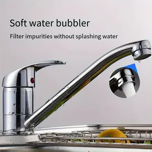 Kitchen Sink Faucet, Rotatable Cold & Hot Water Faucet, Bathroom Sink Faucet, Universal Sink Faucet for Home Kitchen Bathroom, Stainless Steel Faucet, Faucet Aerator